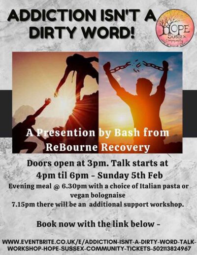 ReBourne Recovery with Bash - HOPE Sussex Community