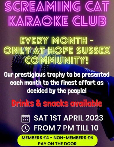 Screaming Karaoke - HOPE Sussex Community