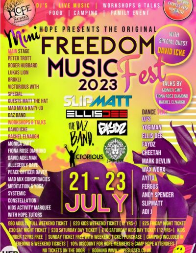 HOPE Freedom Music Festival 2023 - HOPE Sussex Community