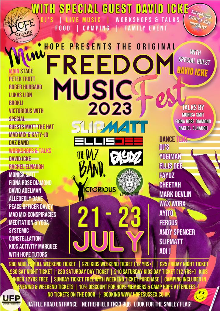 HOPE Freedom Music Festival 2023 - HOPE Sussex Community