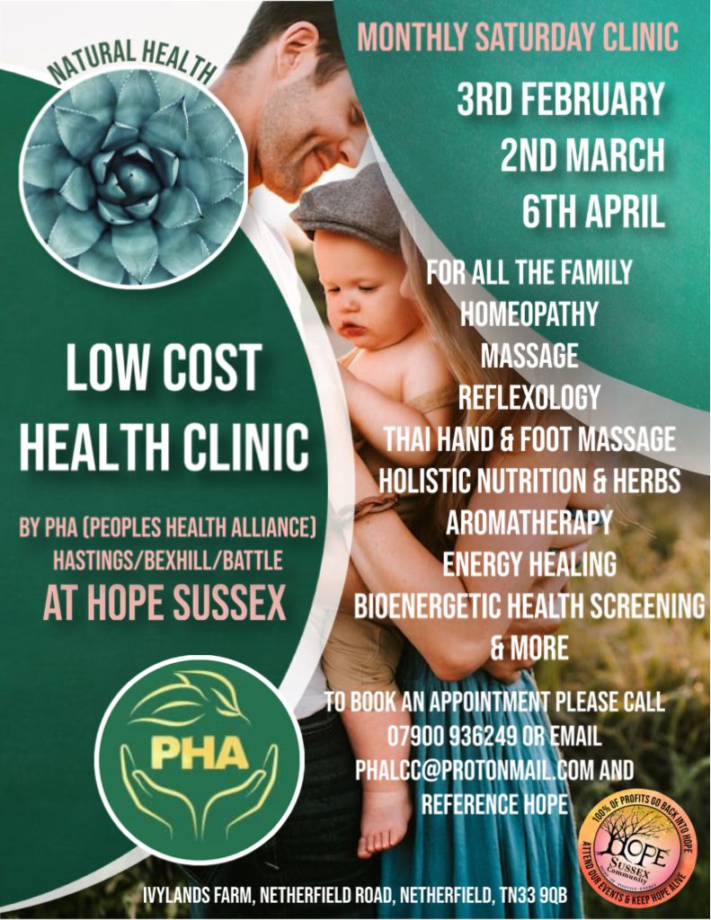 Low Cost Health Clinic | HOPE Sussex Community
